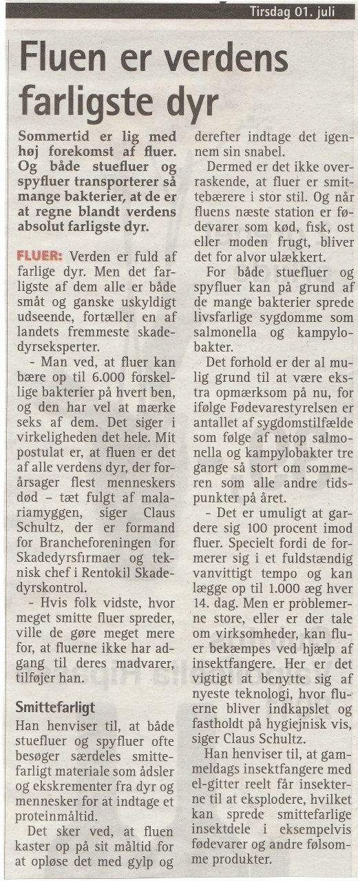 Hvert år når der bliver kørt millioner af tons gylle ud på markerne i Danmark, så det vrimler med spyfluer i de små landsbyhuse, soveværelser m.m.? Sygdomme spredes med fluen!!....